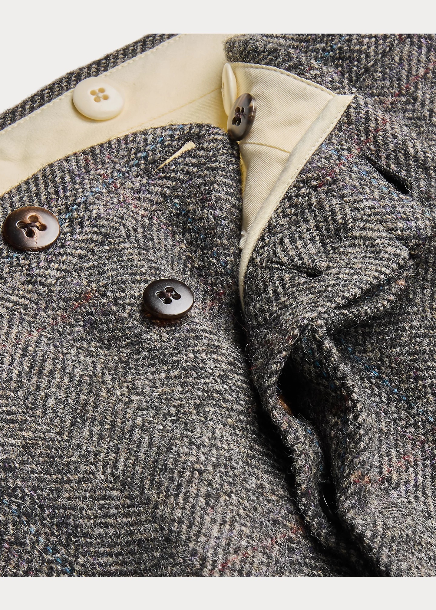 Slim Fit Wool Herringbone Suit Trouser - 7