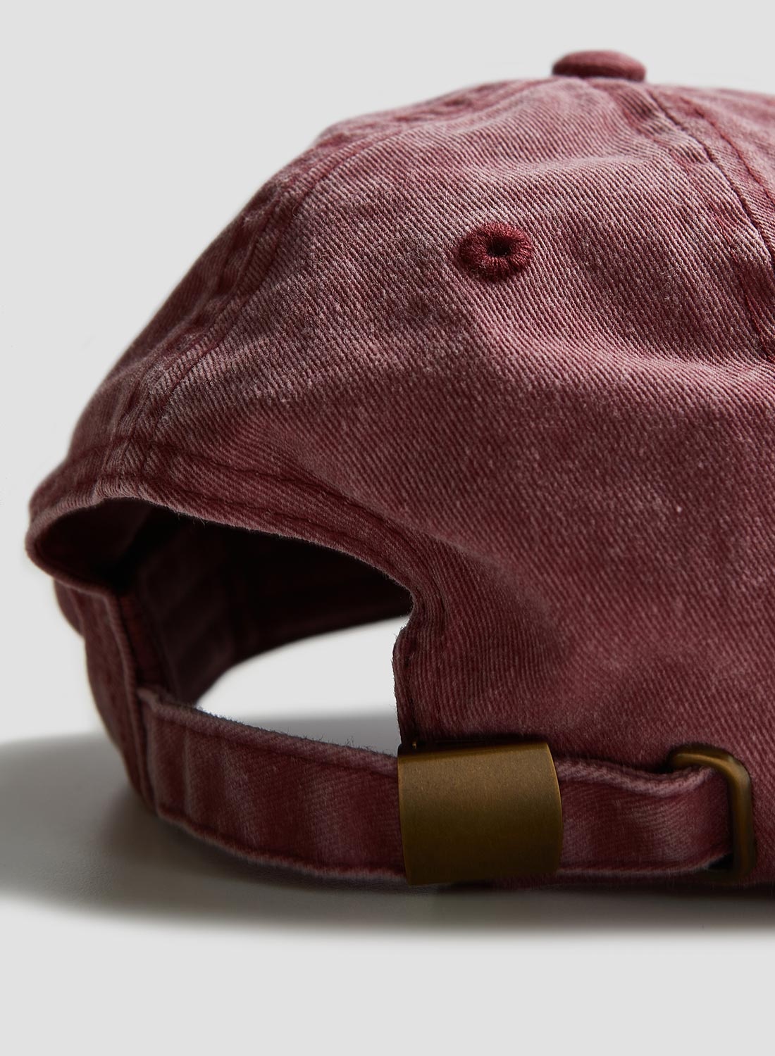 Vintage 6 Panel Cap in Washed Burgundy - 3