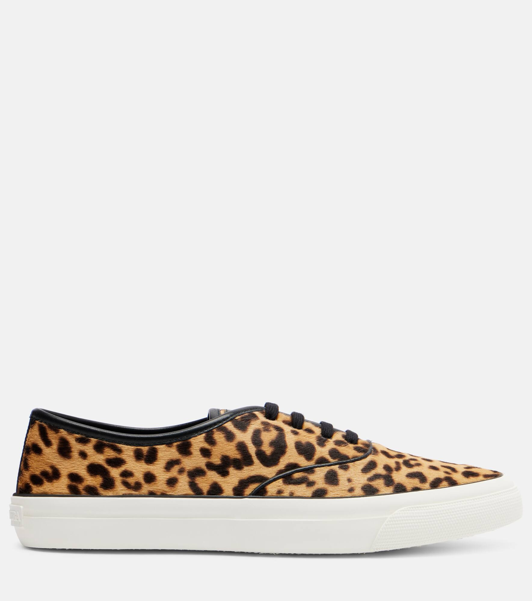 Minimalist animal-printed leather sneakers - 4
