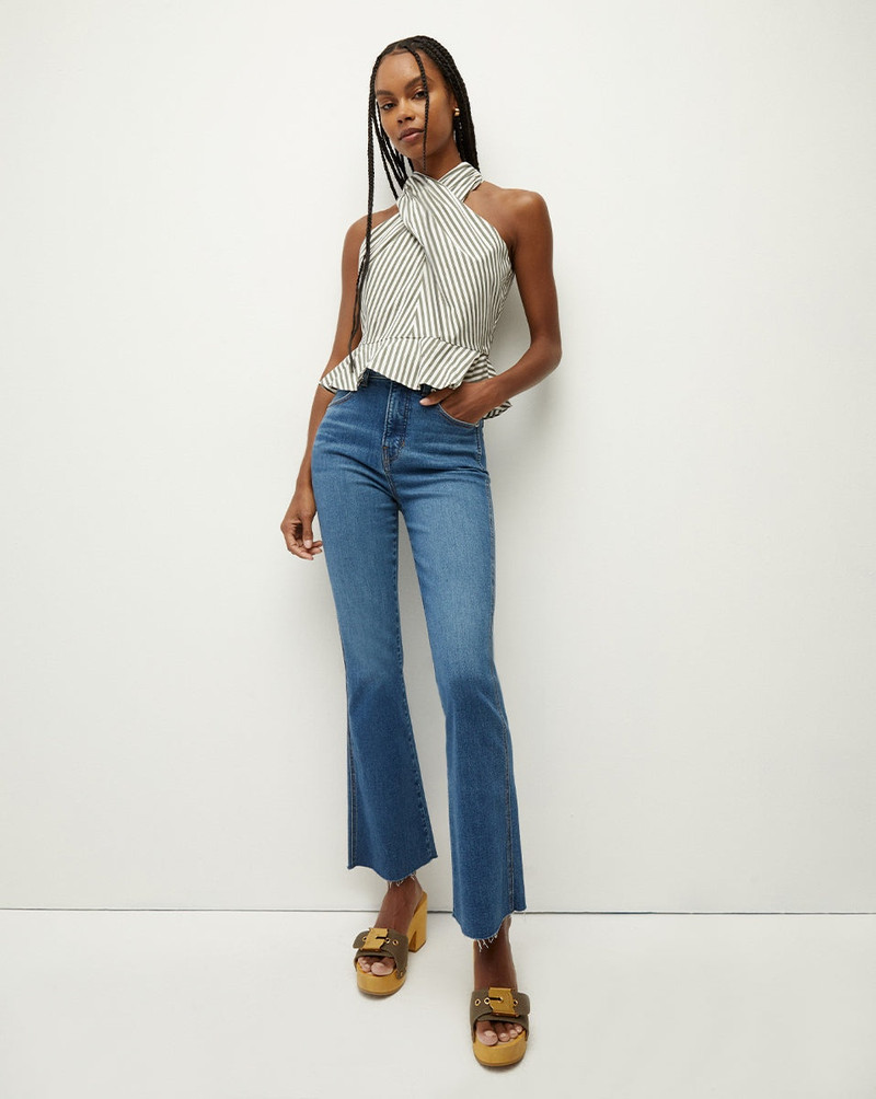 VERONICA BEARD CARSON KICK-FLARE JEAN | RAW HEM outlook