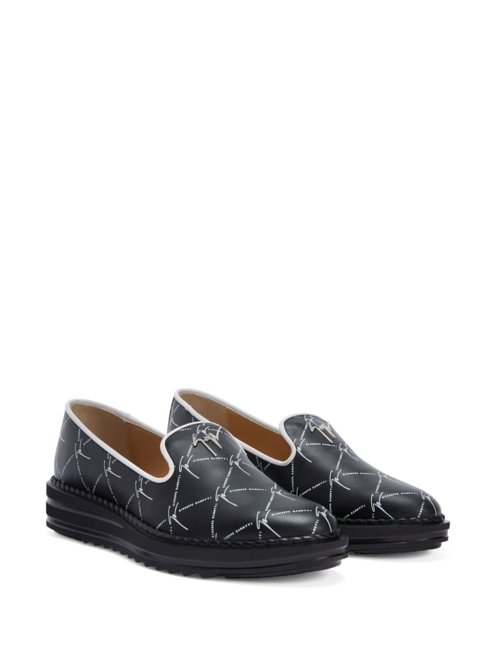 Tim logo-lettering loafers - 2