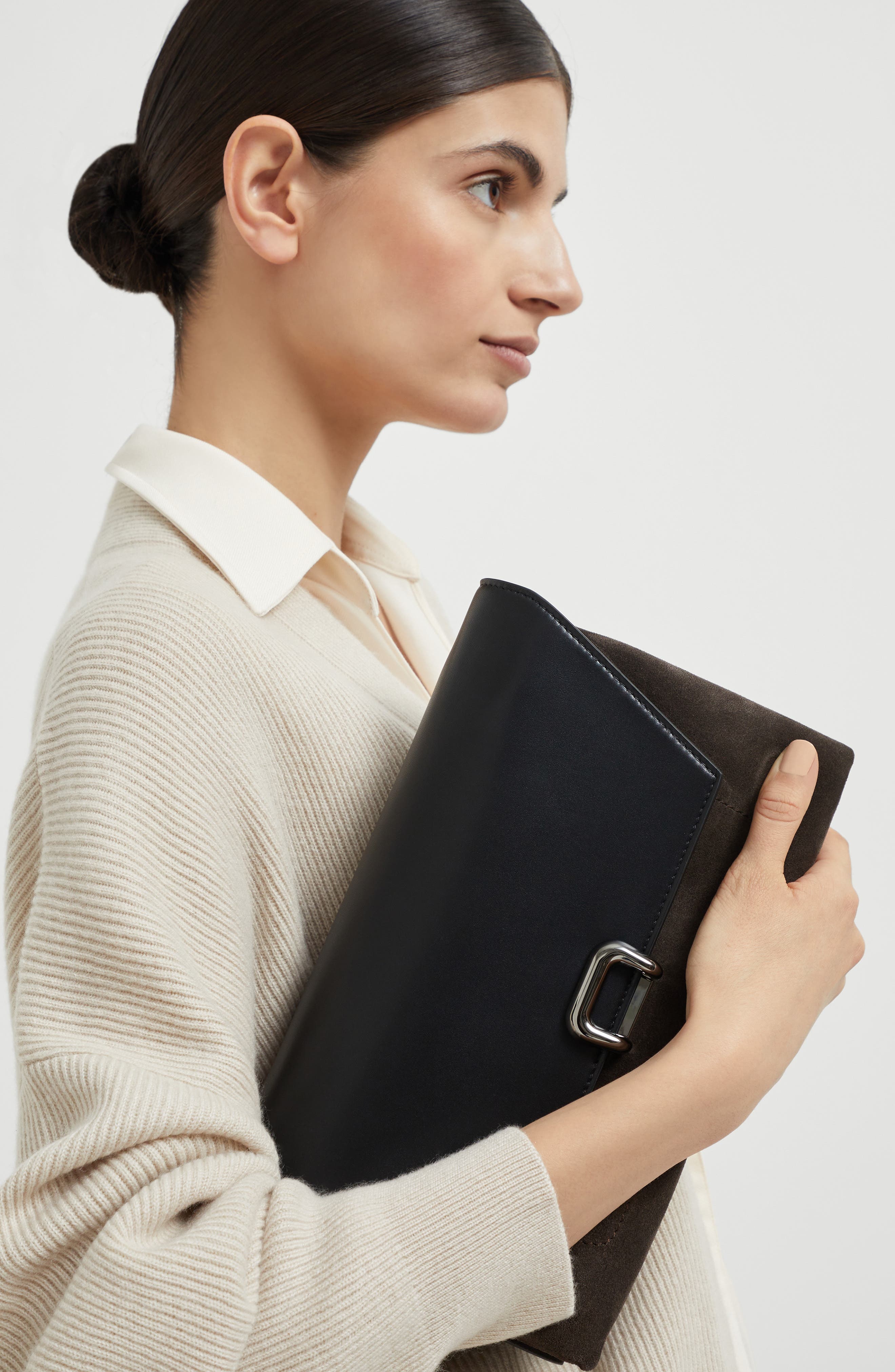 Brunello Cucinelli Sartorial bag in suede and calfskin in Rust Brown at Nordstrom - 5