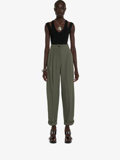 Alexander McQueen Women's Military Trousers in Military Green outlook