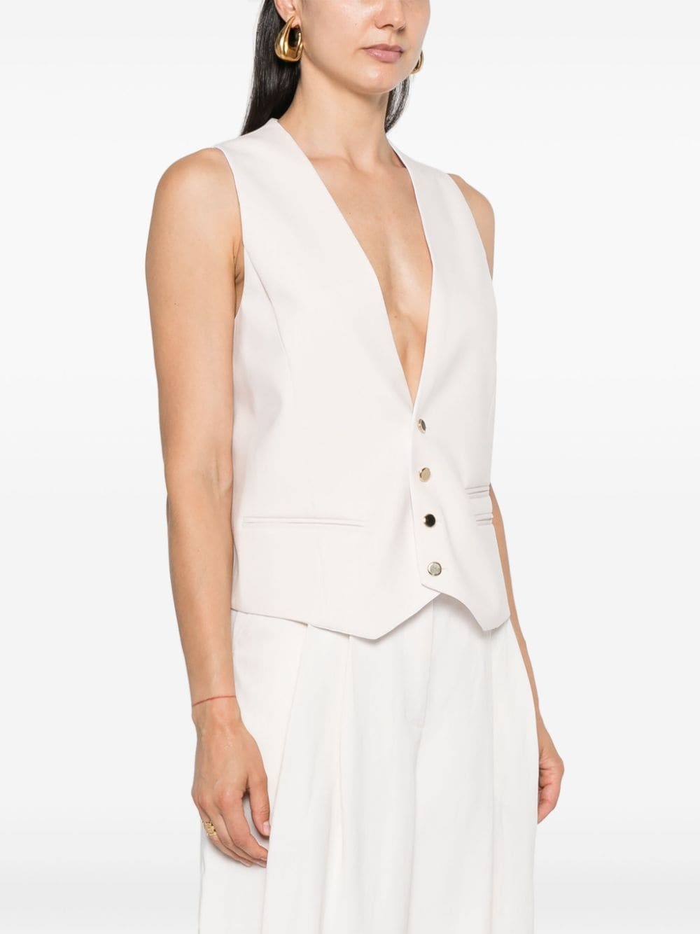 V-neck buttoned waistcoat - 3