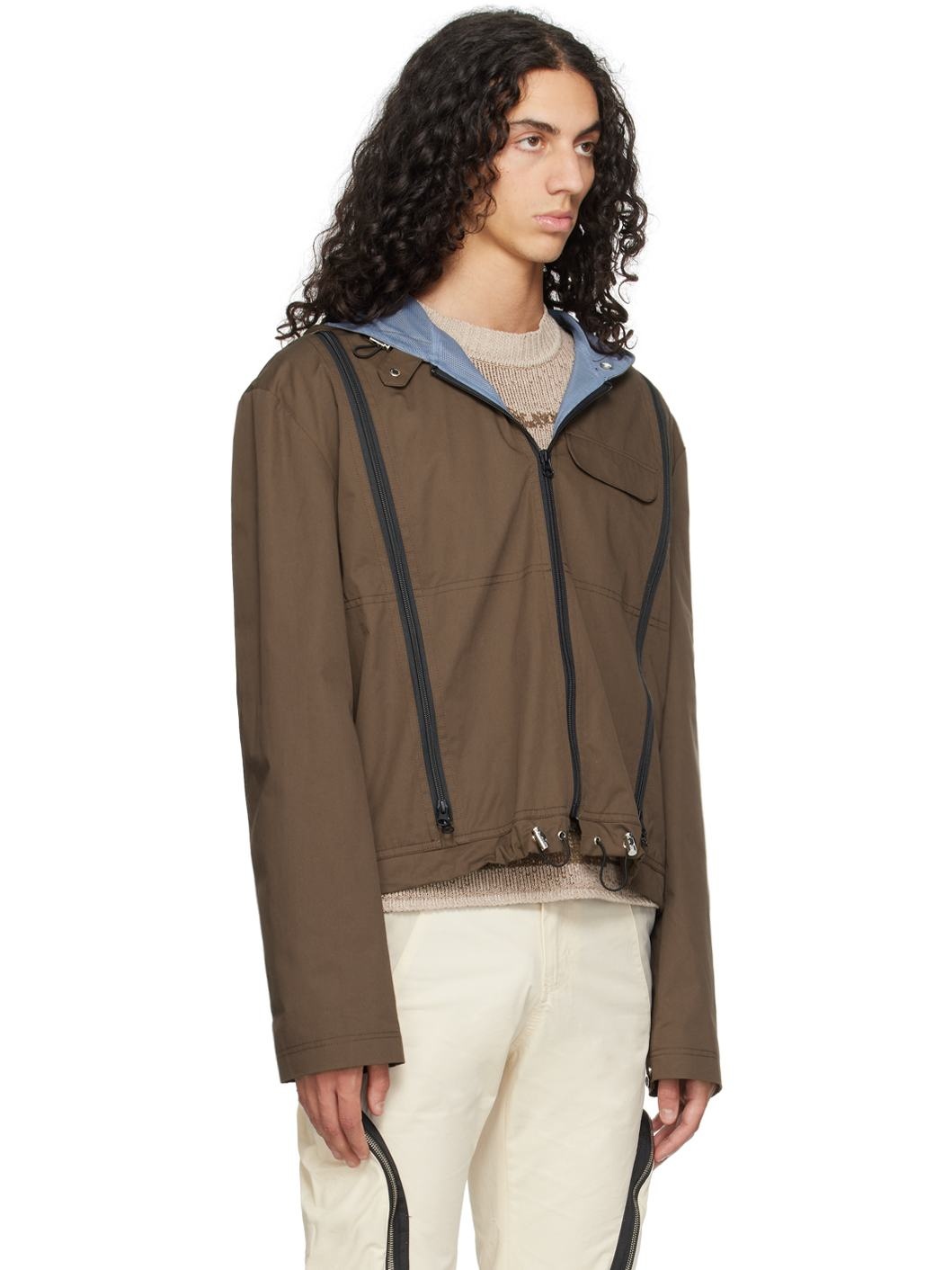 Brown Zip Vent Jacket - 2