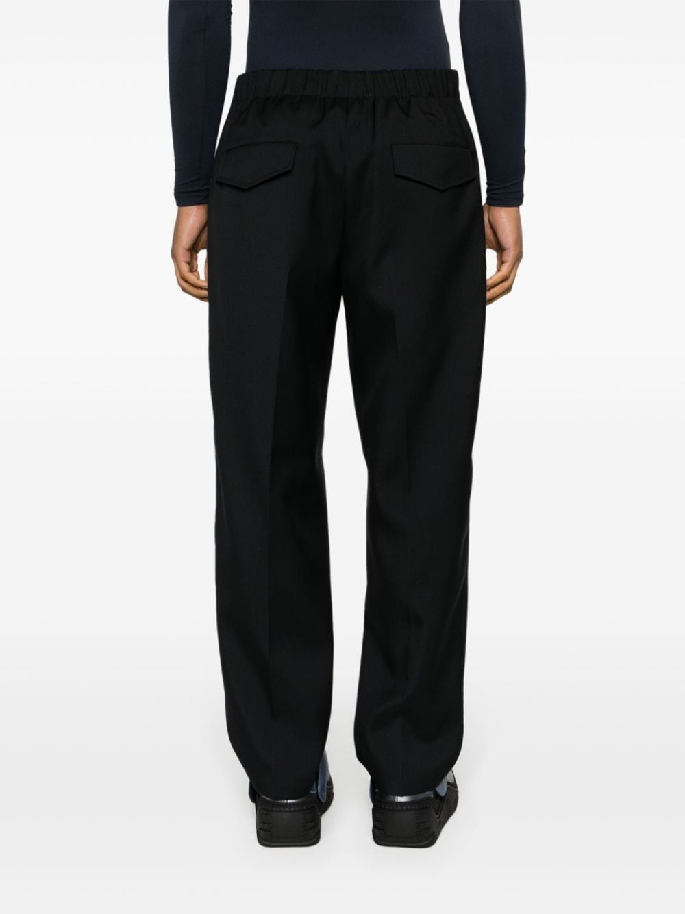high-waist virgin wool tapered trousers - 4