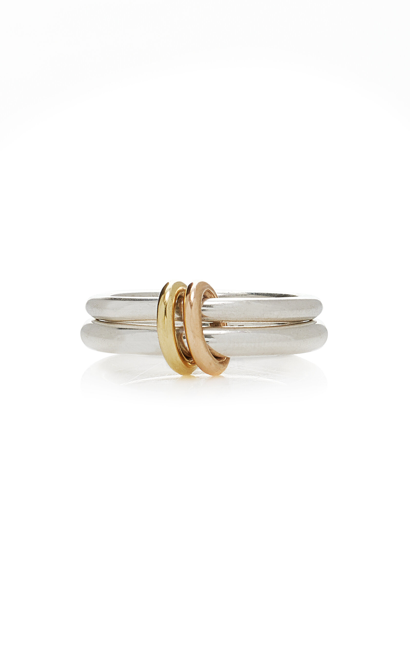 Calliope Sterling Silver, 18K Yellow and Rose Gold Ring white - 3