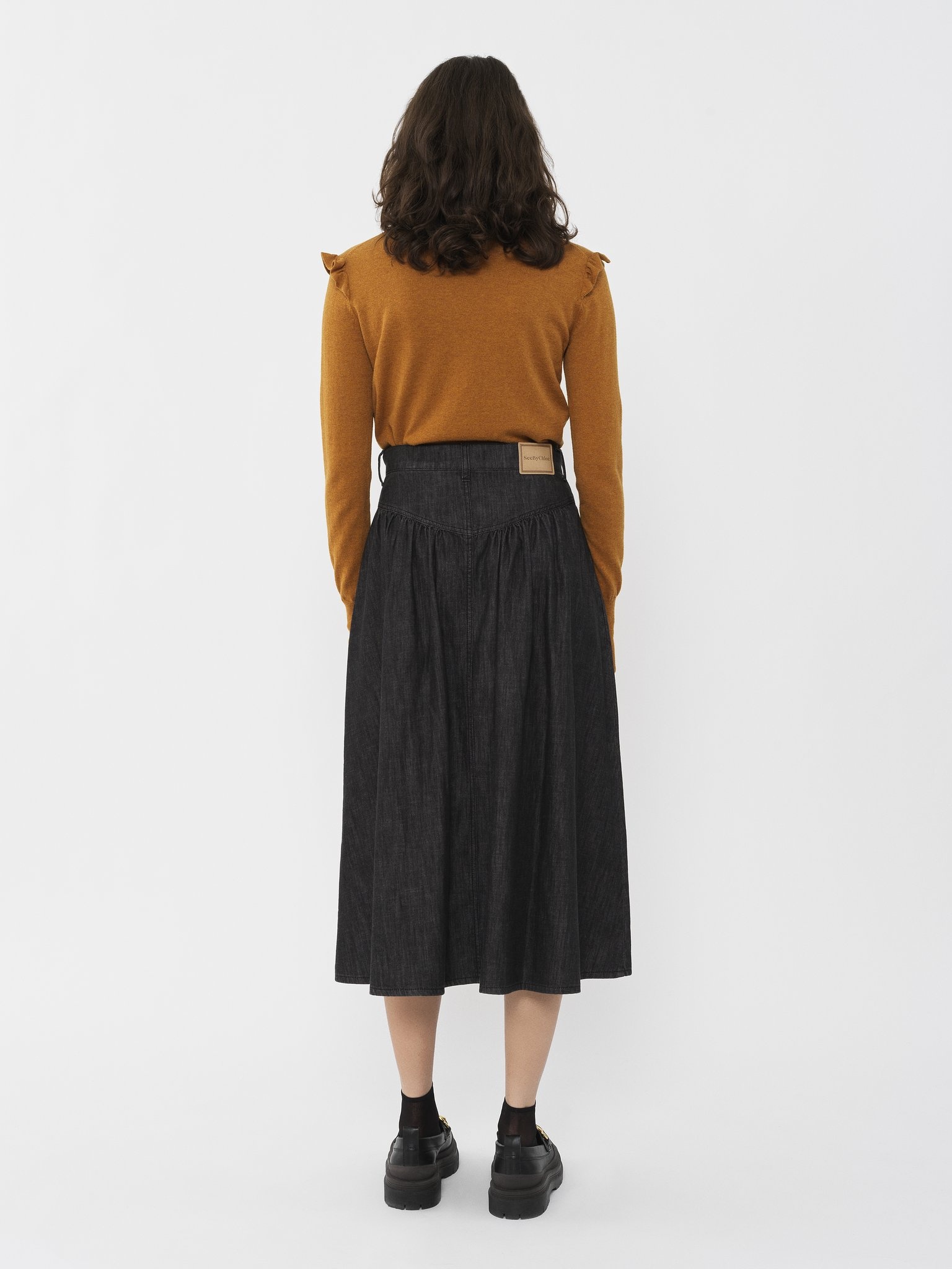 LOOSE MID-LENGTH SKIRT - 3