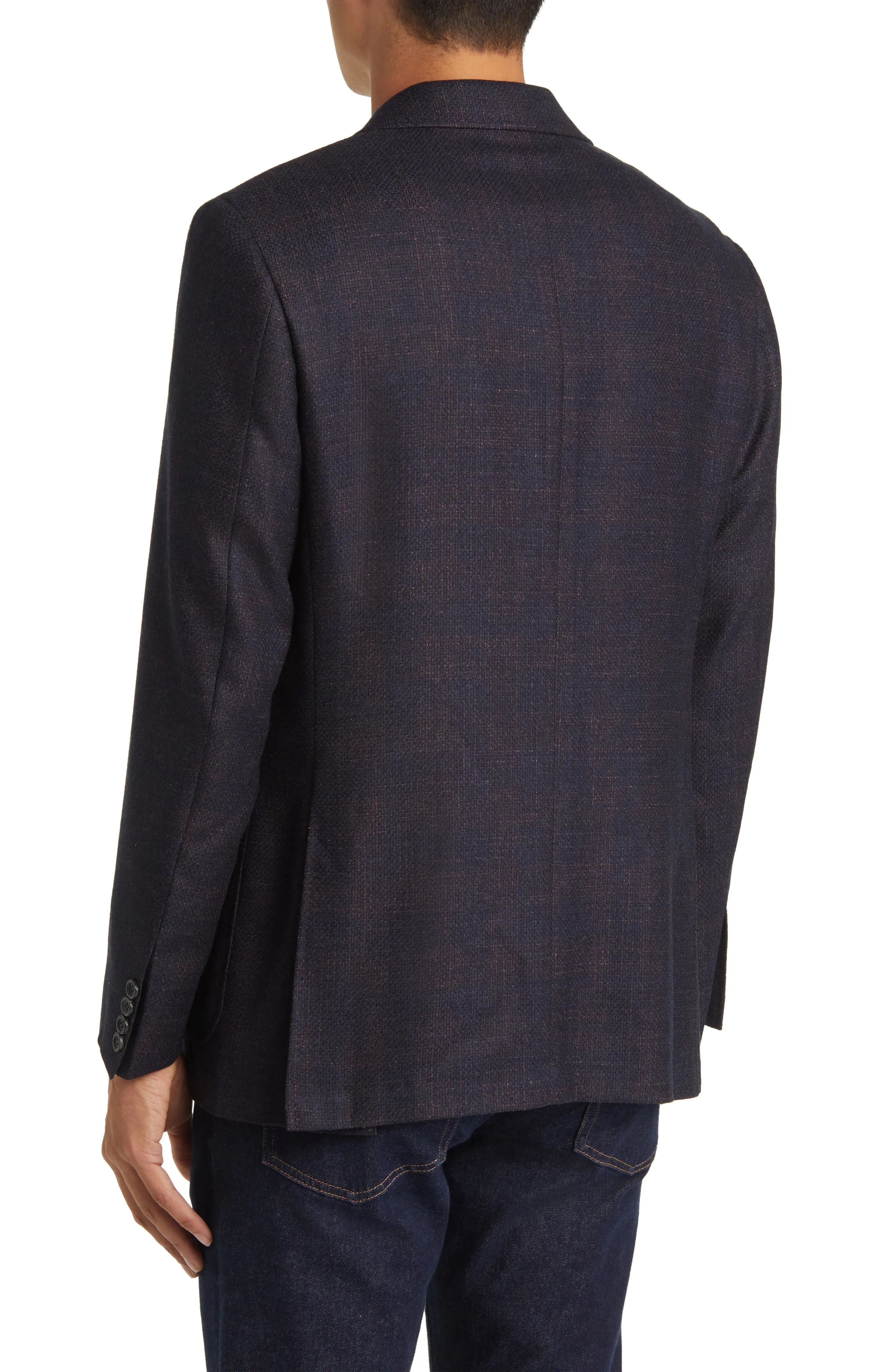 Kei Trim Fit Mélange Wool Blend Sport Coat - 2