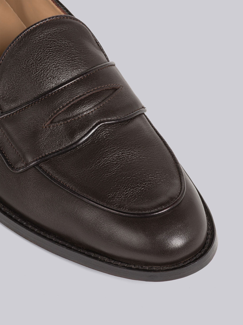 Thom Browne VITELLO CALF LEATHER VARSITY PENNY LOAFER outlook