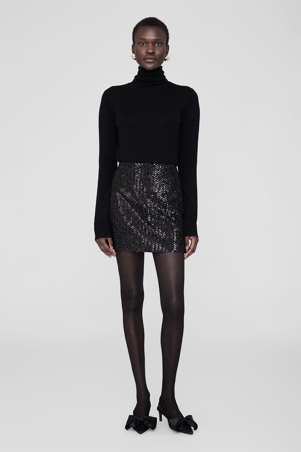 Tierra Skirt - Black Sequin - 5