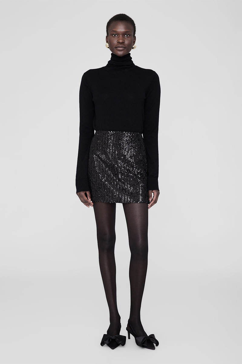 Tierra Skirt - Black Sequin 5