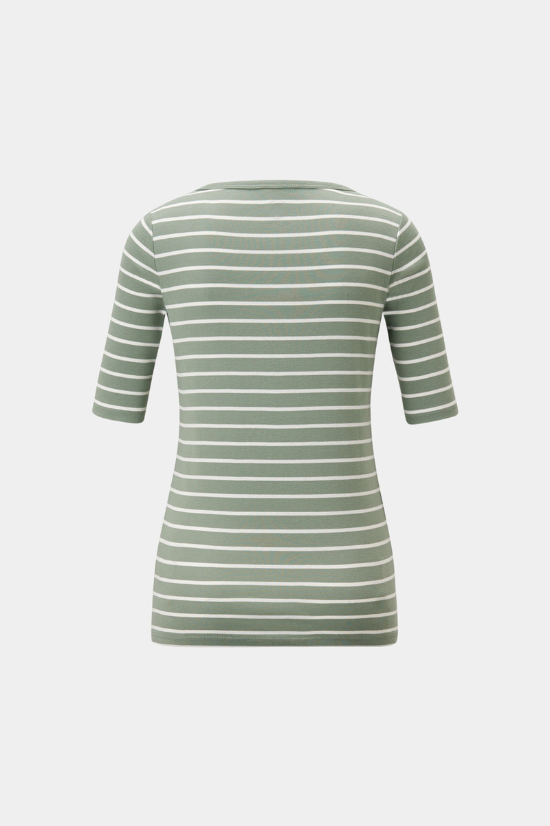 BOGNER T-shirt Louna in Lime green/off-white outlook