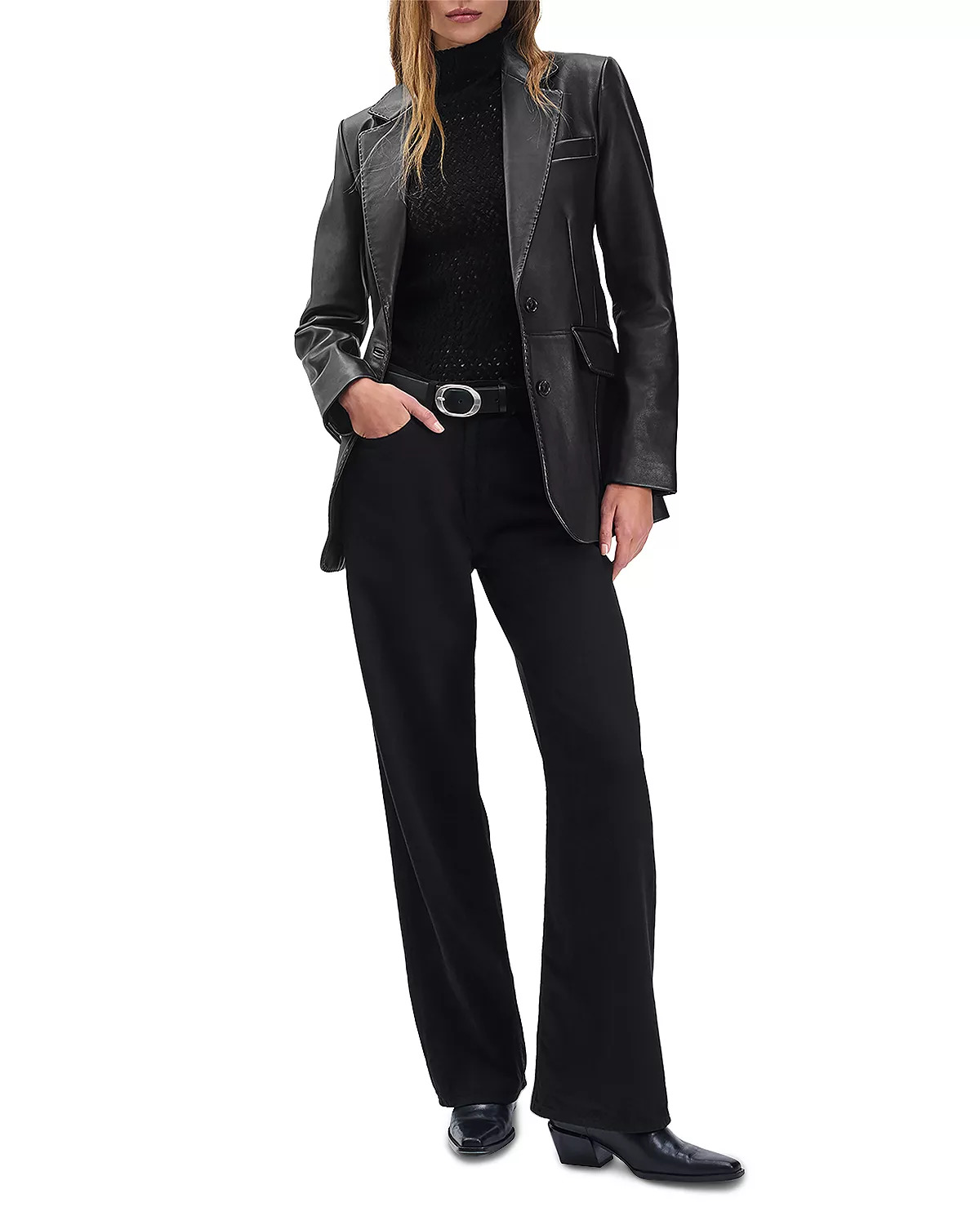 Ash Leather Blazer - 2