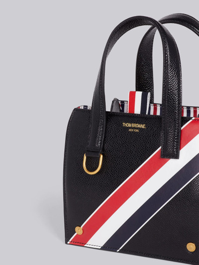 Thom Browne Black Pebbled RWB Frame Mrs. Thom Small Tote outlook