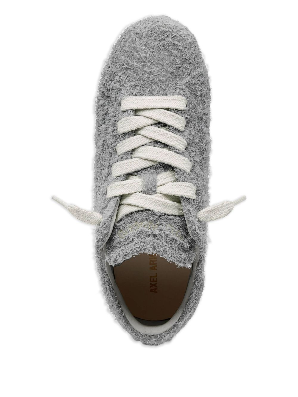 lace-up shaggy suede sneakers - 3