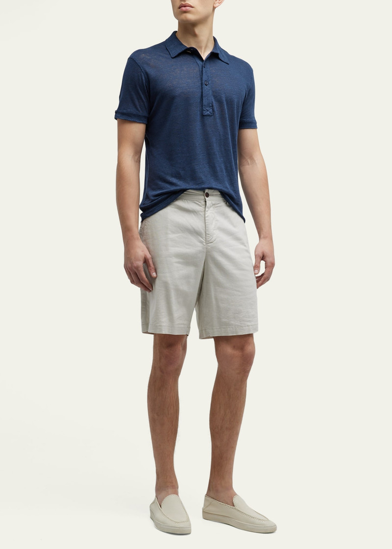 ORLEBAR BROWN Men's Sebastian Linen Polo Shirt outlook