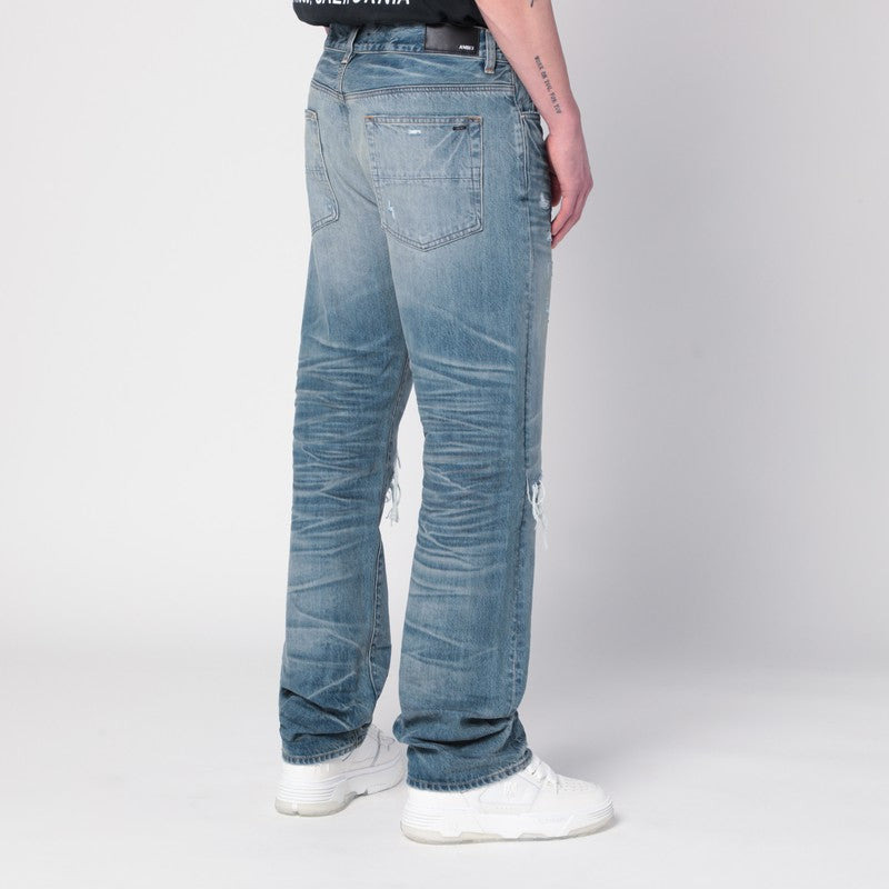 Amiri Jeans With Rips Honeycomb Indigo Men - 2