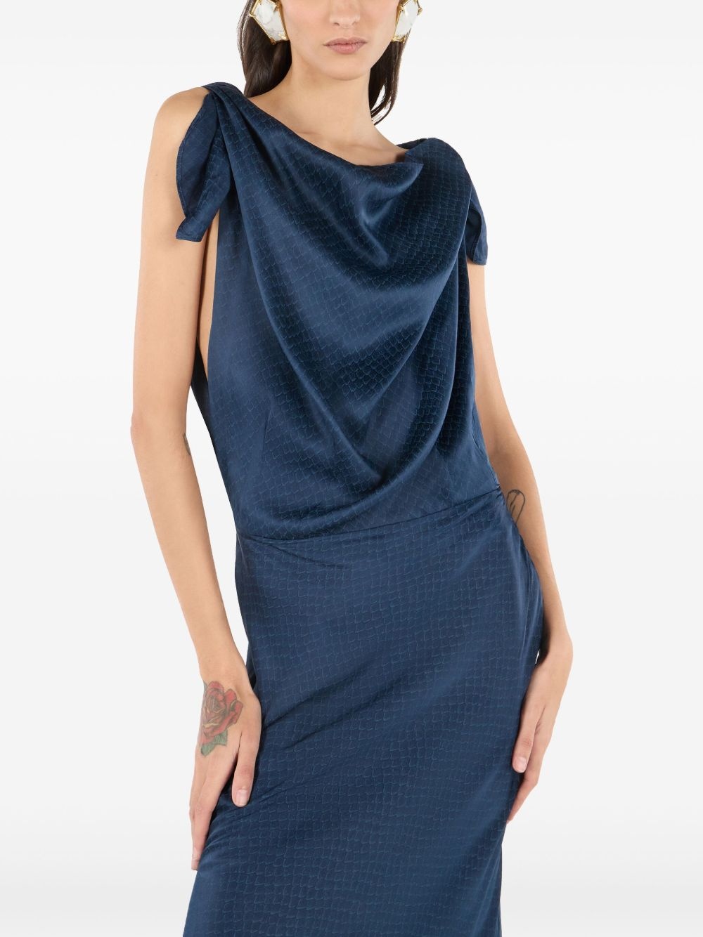 silk midi dress - 5