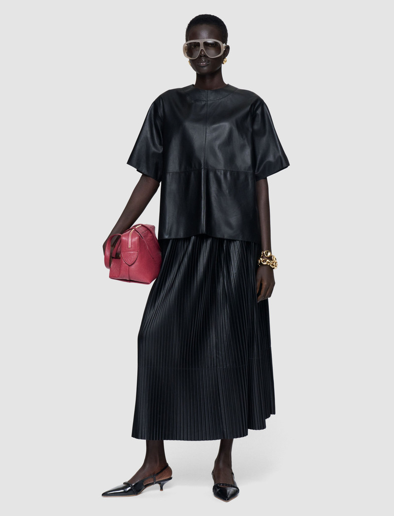 JOSEPH Tanjic Light Nappa Leather Top outlook