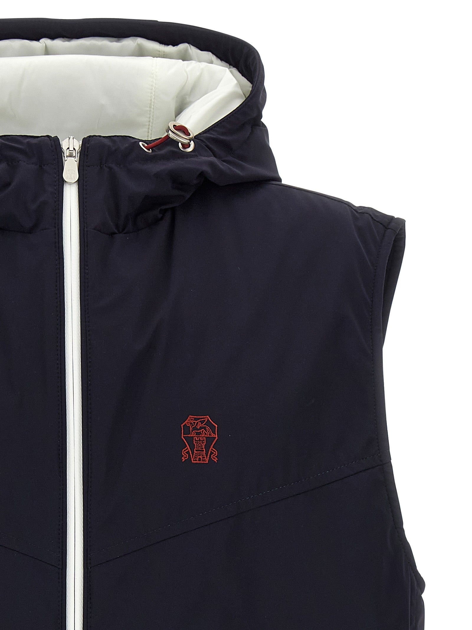 Hooded Vest Gilet Blue - 3