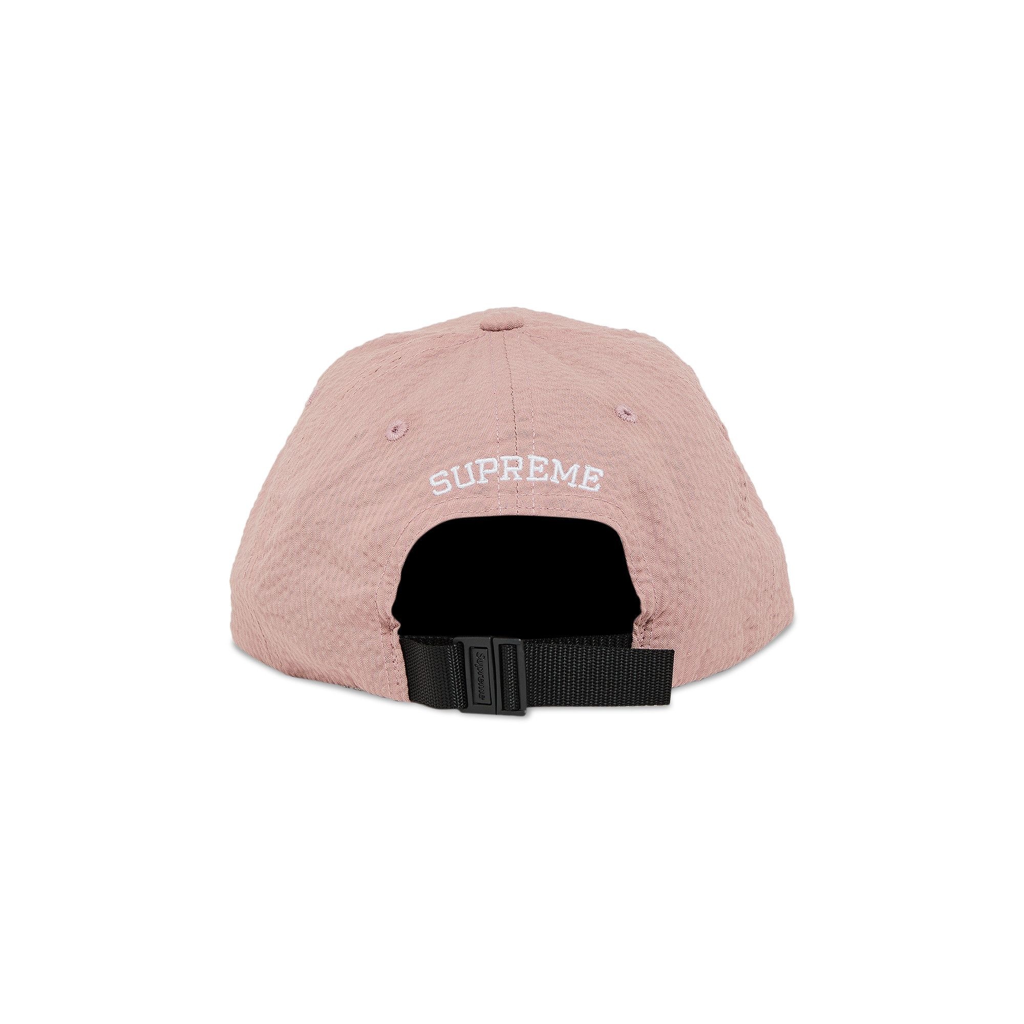 Supreme Seersucker S Logo 6-Panel 'Pink' - 4