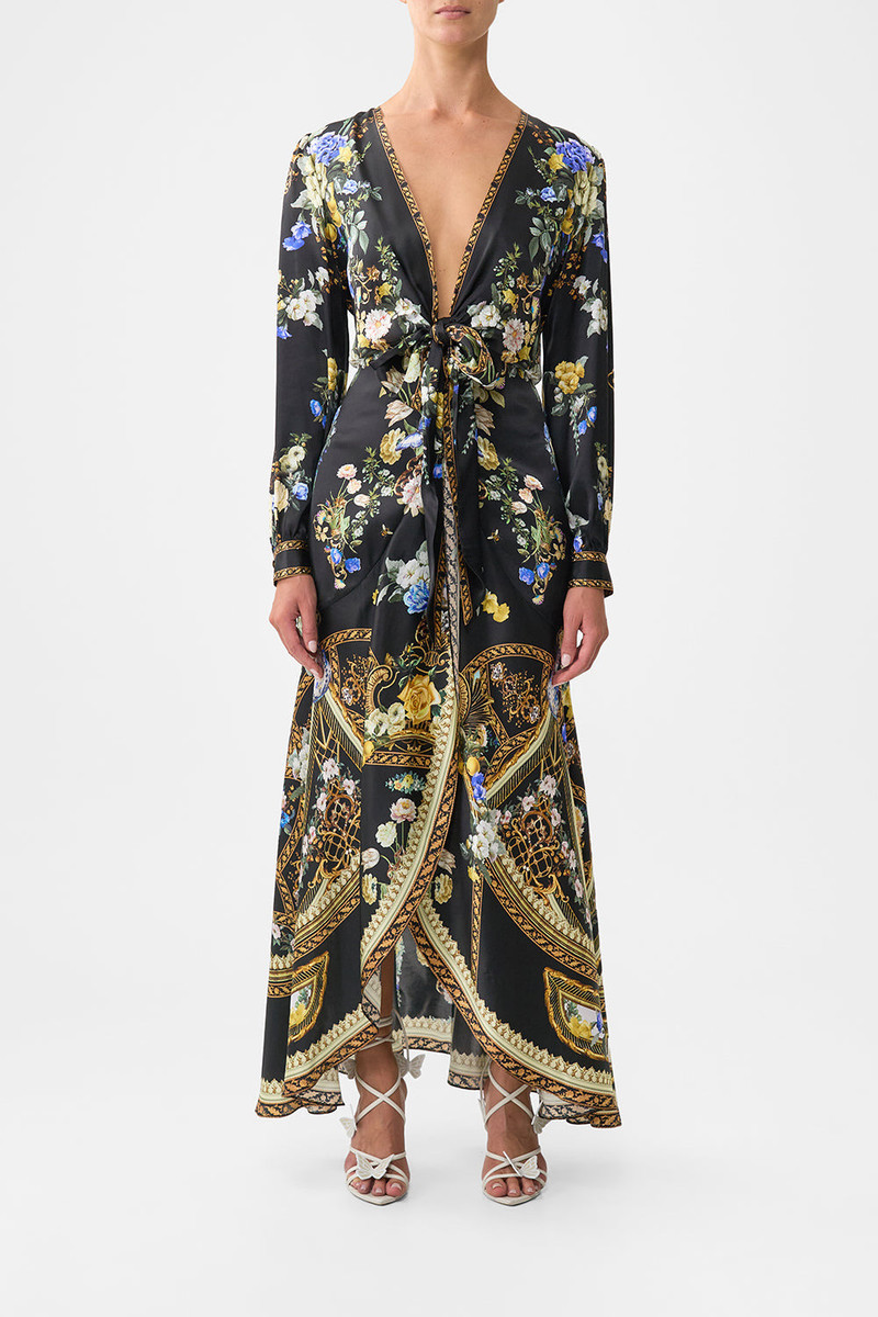 CAMILLA TIE WAIST LONG SLEEVE DRESS outlook