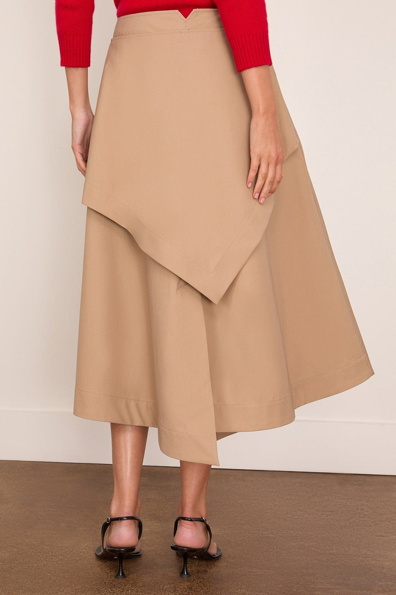 Deconstructed Trench Skirt in Sand 4
