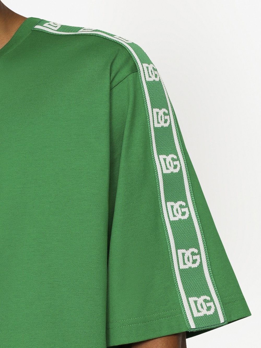 DG logo-stripe cotton T-shirt - 5