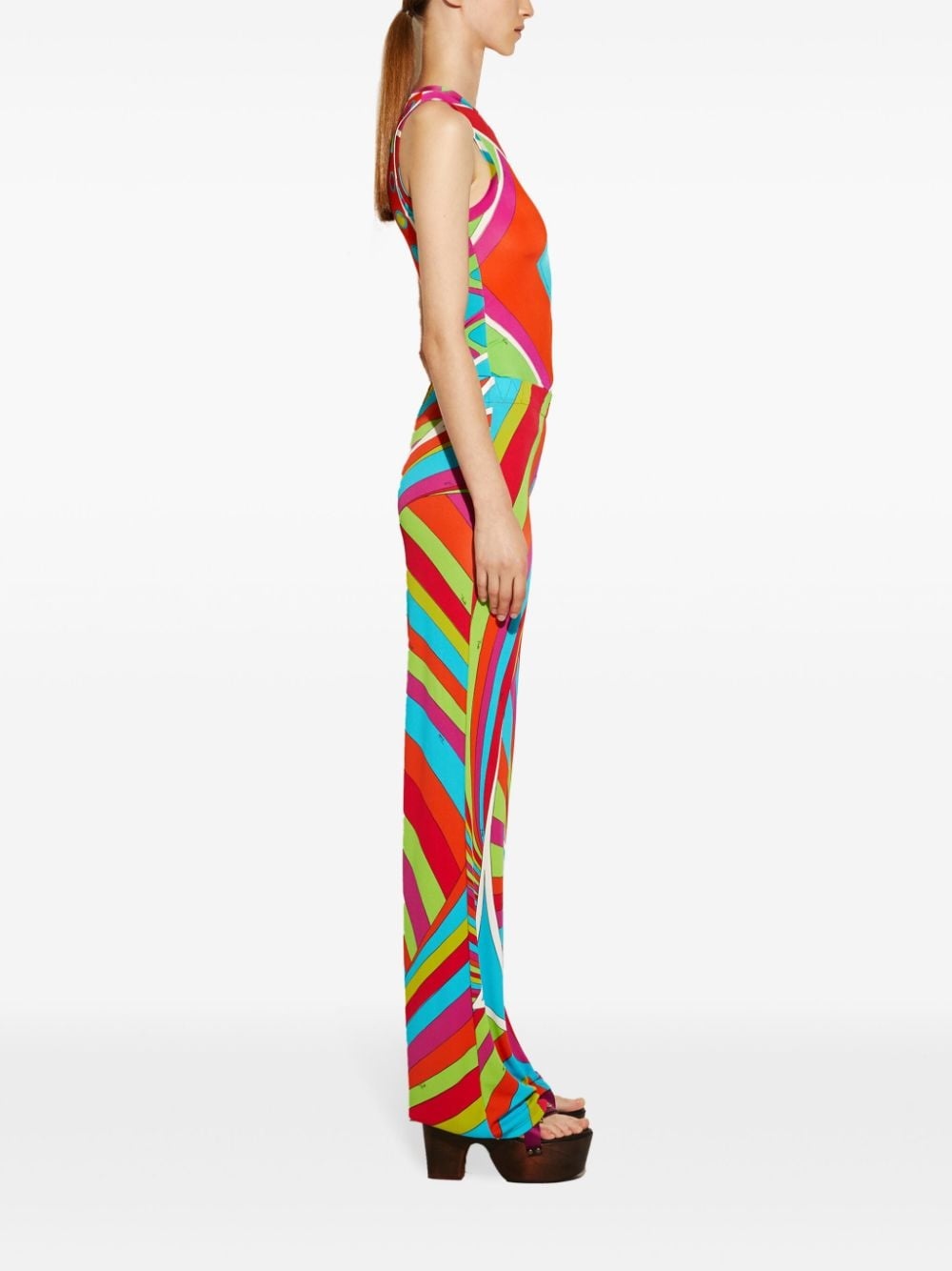 Iride-Print flared trousers - 3