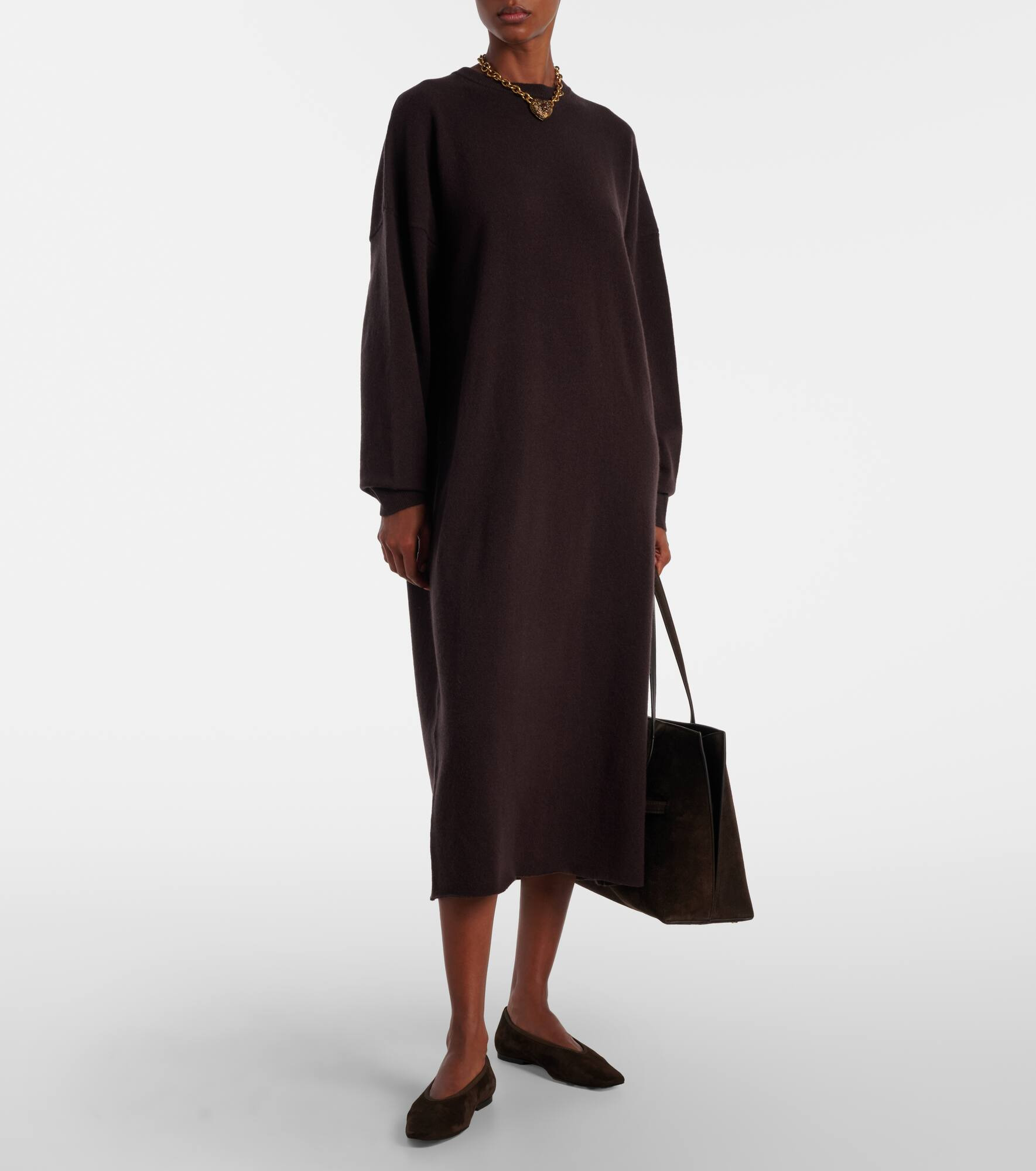 N°106 Weird Short cashmere-blend midi dress - 7