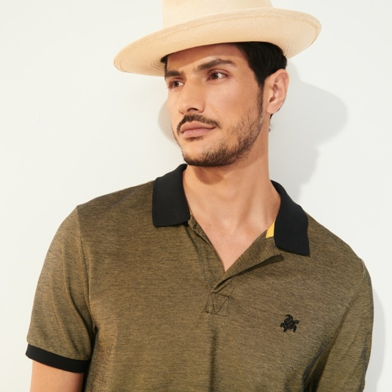 Men Cotton Pique Polo Shirt Solid 6