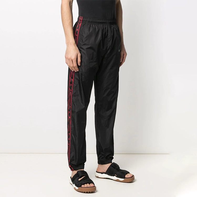 Men's Off-White SS21 Logo Sports Pants/Trousers/Joggers Black OMCJ001R21FAB0021001 - 4
