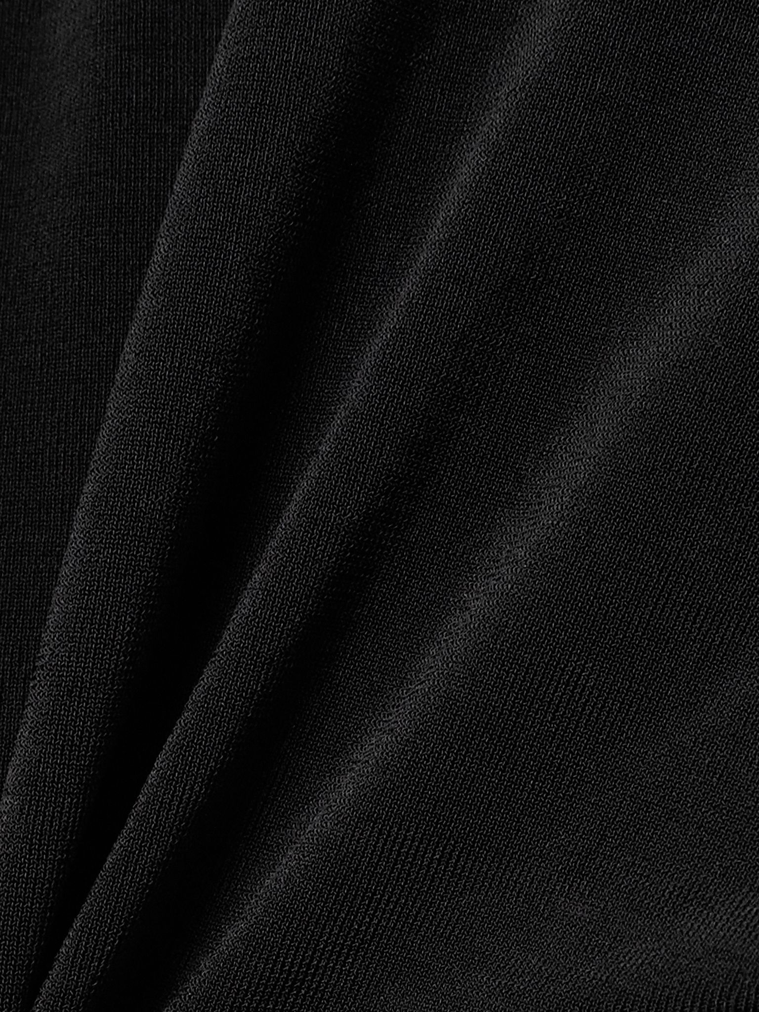 Open-back gathered stretch-jersey midi dress Black - 4