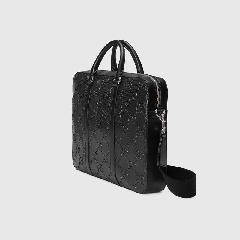 GUCCI GG embossed briefcase outlook