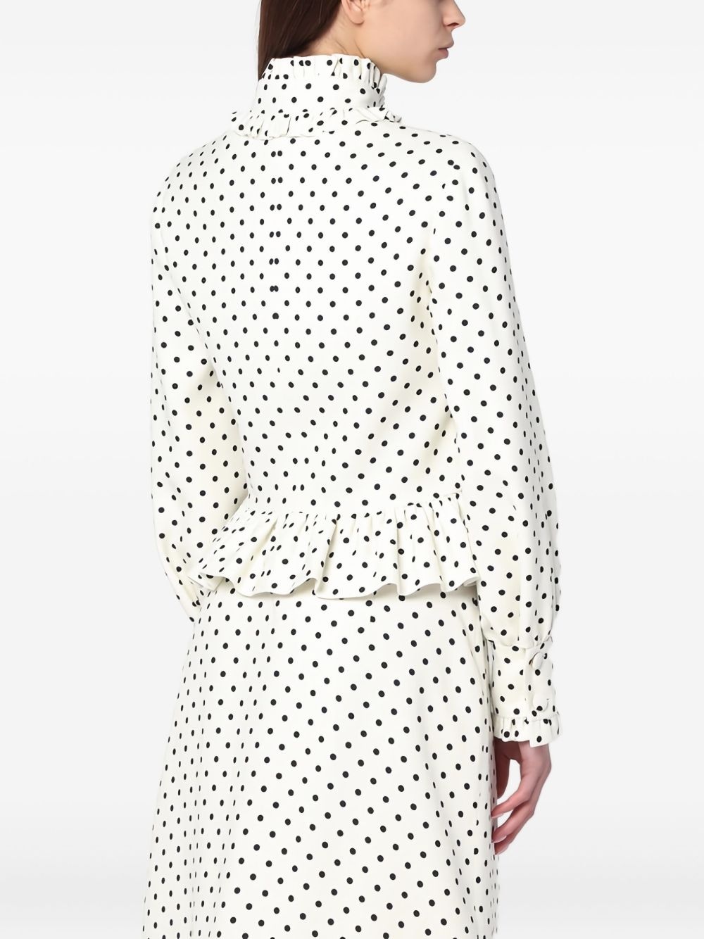 polka dot-print jacket - 4