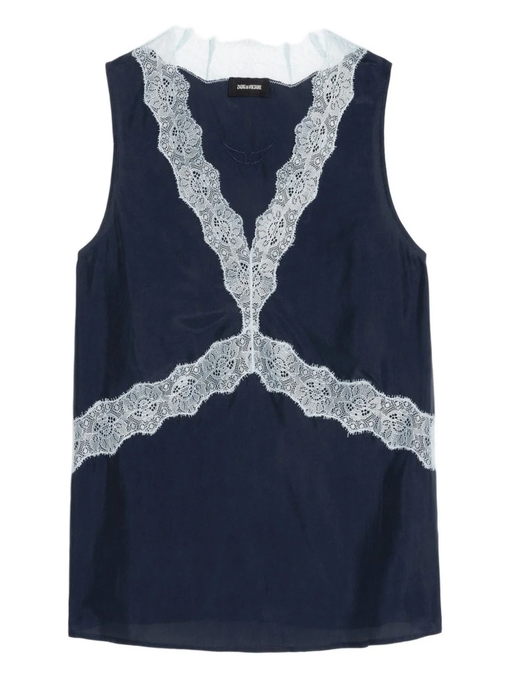 Tasao lace-trim top - 1