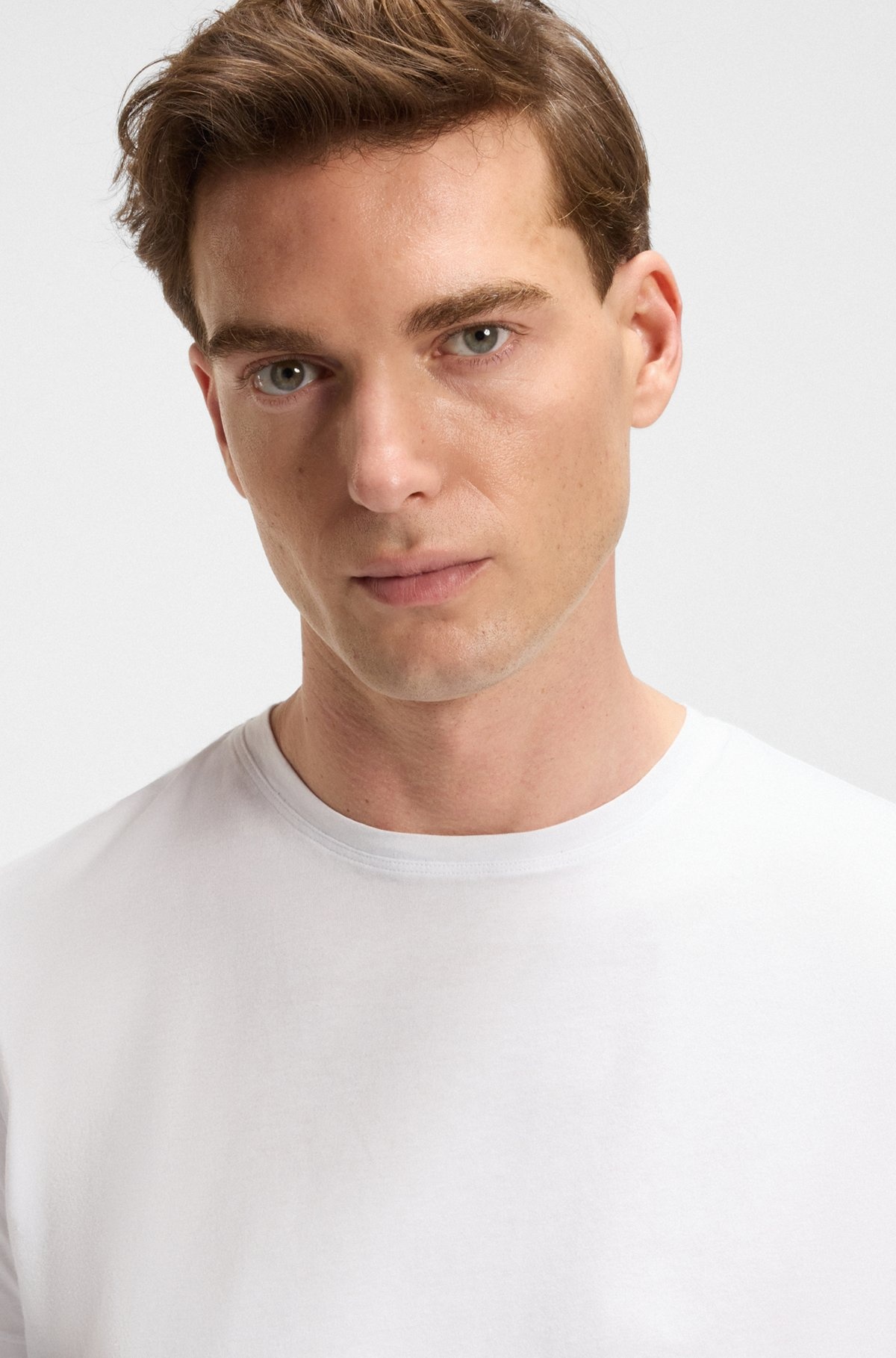 BECKHAM X BOSS T-SHIRT IN MERCERISED COTTON - 3