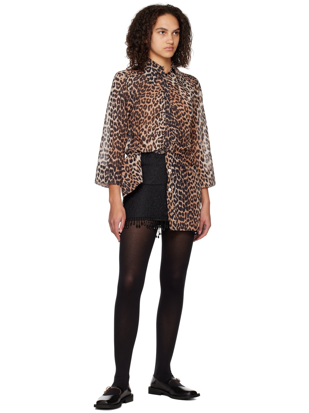 Brown Leopard Minidress - 4