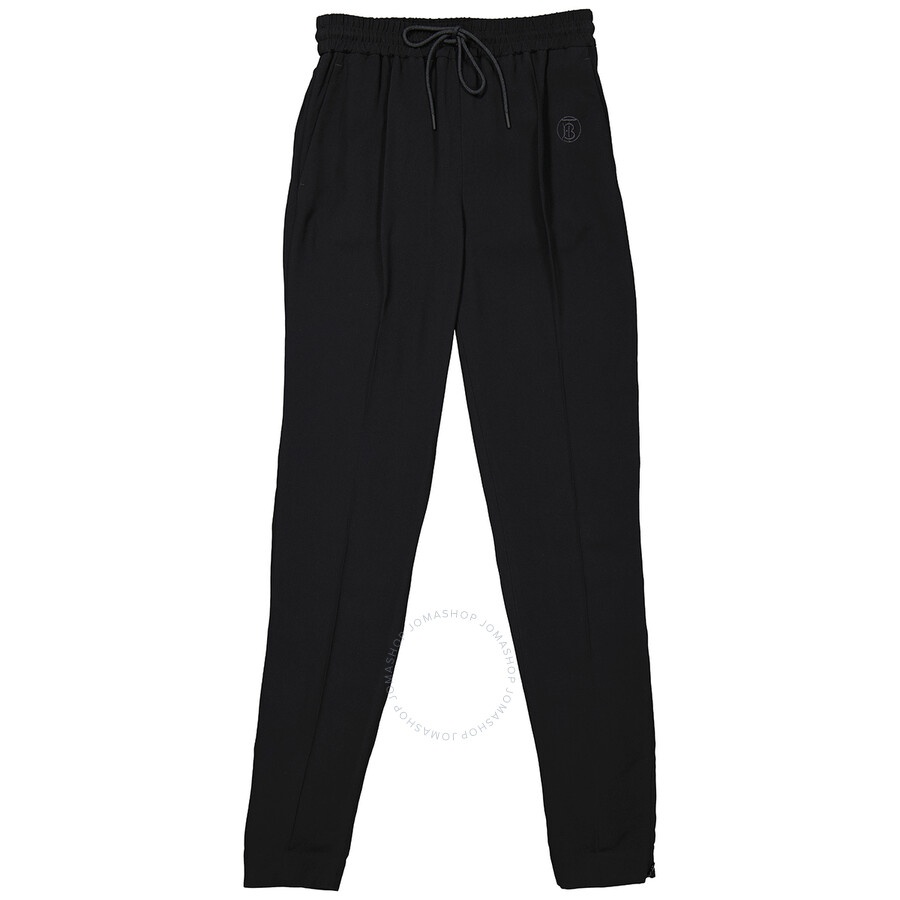 Burberry Ladies Black Custom Fit Monogram Motif Jogging Pants - 4