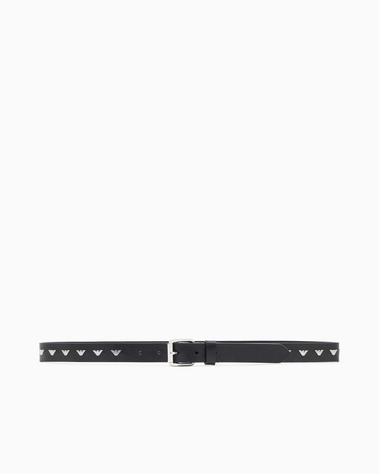 LEATHER BELT WITH METAL MICRO EAGLES - 3