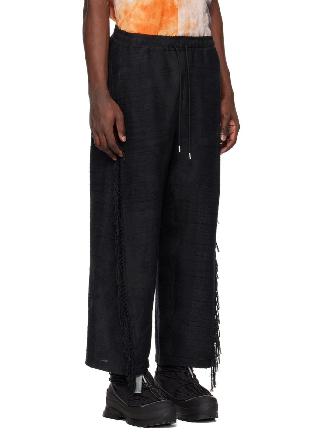 Black Fringe Trousers - 2
