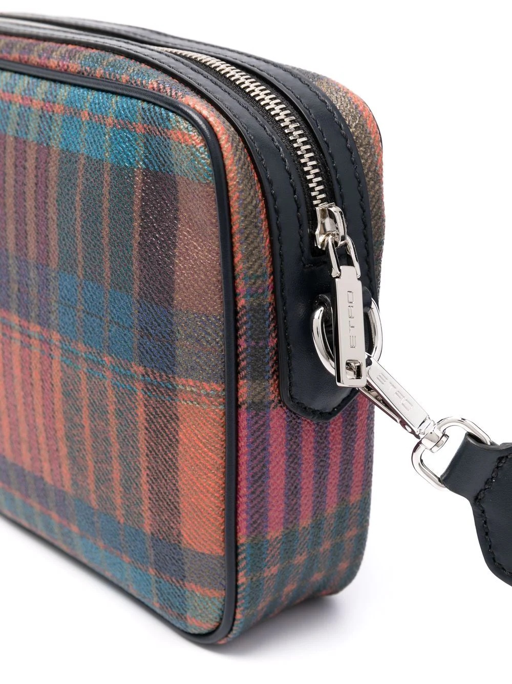 tartan-check shoulder bag - 4