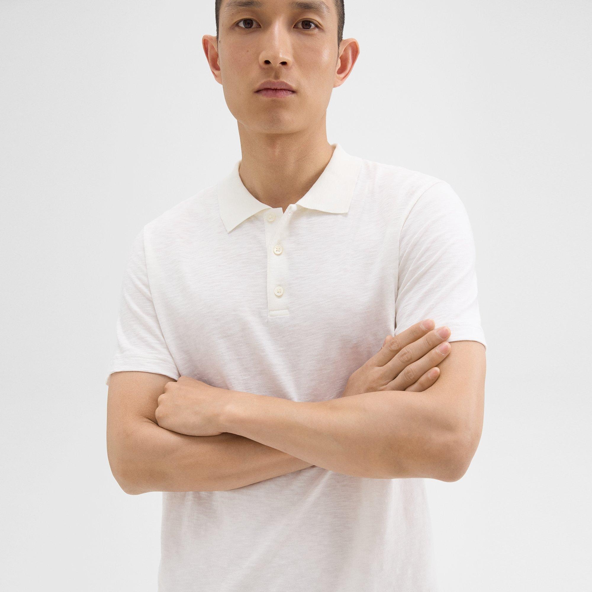 Bron Polo Shirt in Cosmos Slub Cotton - 5