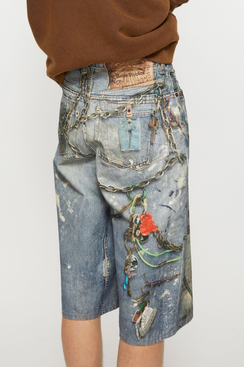 Loose fit shorts - Mid blue 5