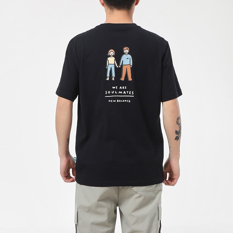 New Balance Men's New Balance x ZERO PER ZERO Crossover Limited Cartoon Character Short Sleeve Black - 4