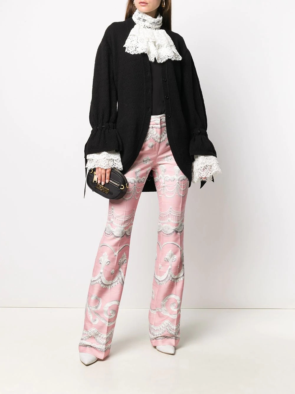 Icing print flared trousers - 2