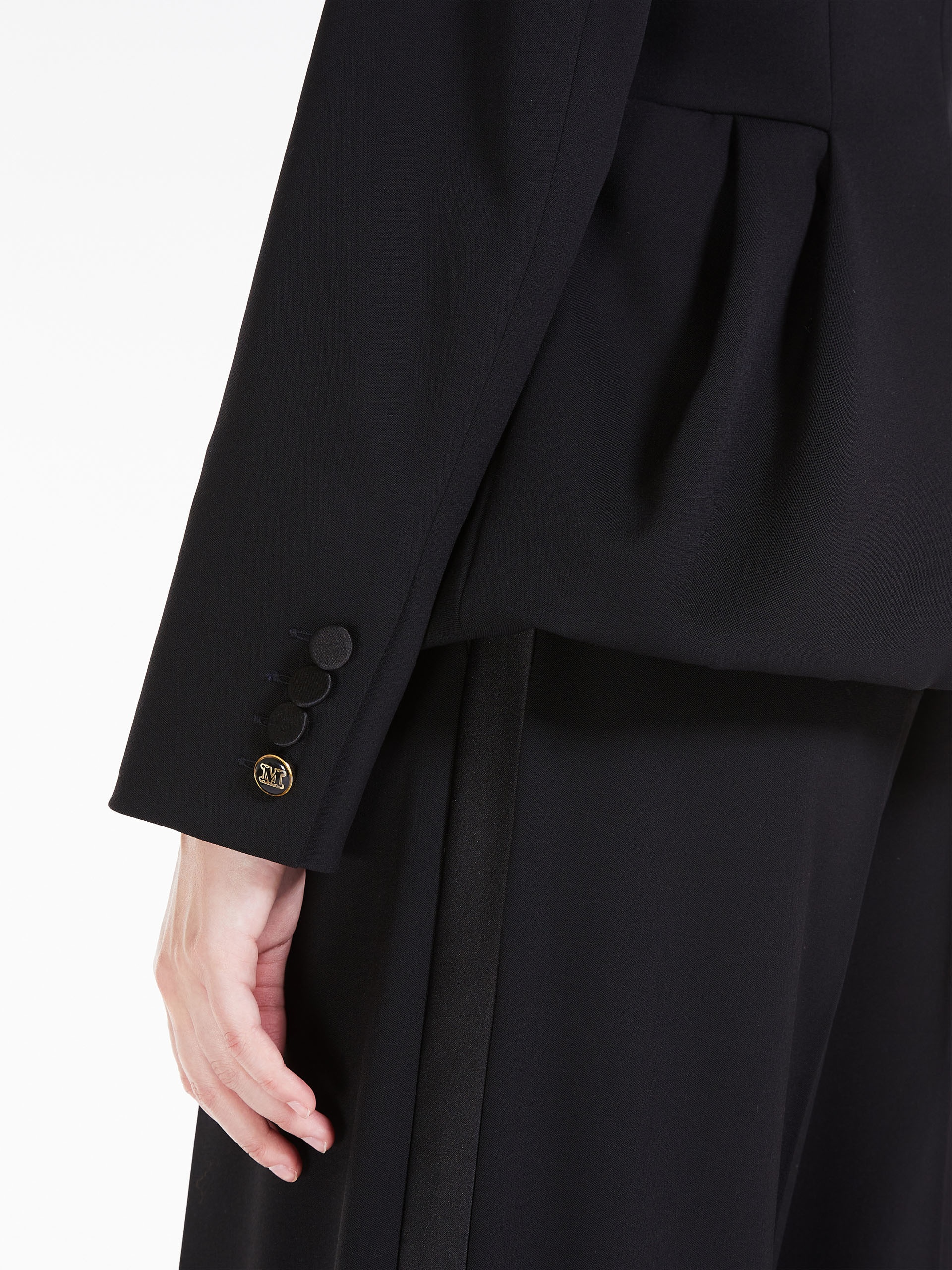 【送料込】Max Mara_Proteo wool tuxedo jacket Proteo wool tuxedo jacket in black - Max Mara | Mytheresa