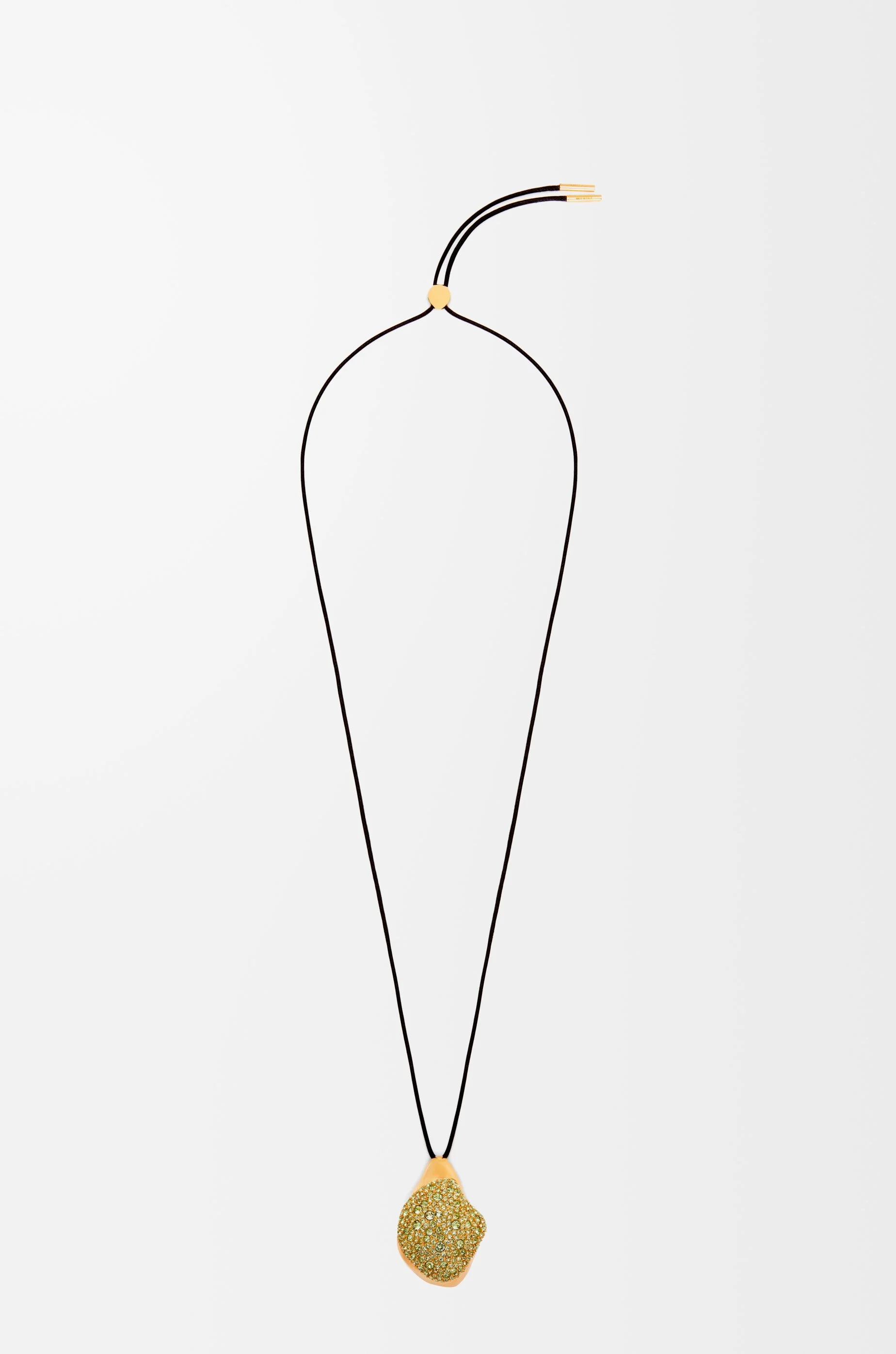 Foam Drip pendant necklace in sterling silver and crystals - 1