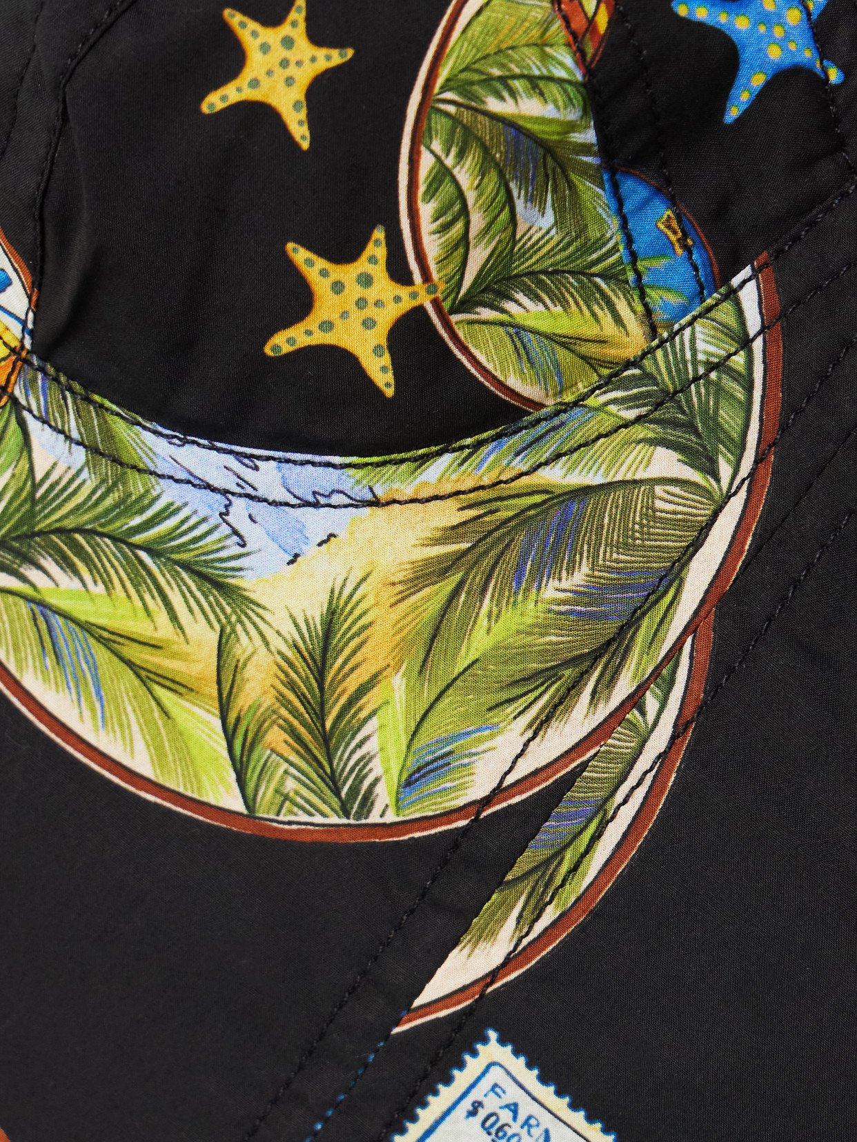 Cropped Printed Cotton Bustier Top - 4